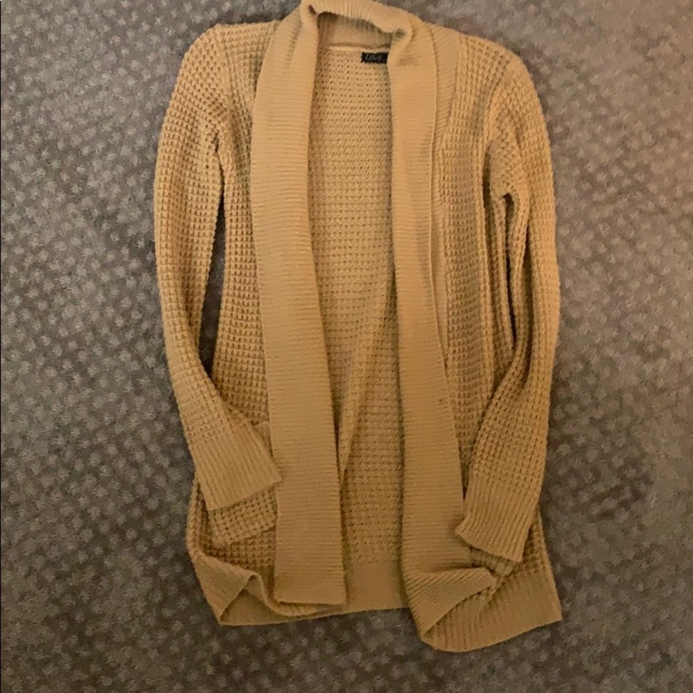 Long knit sweater cardigan with pockets